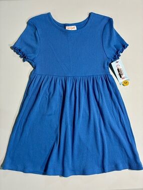 Cat & Jack Royal Blue Ribbed Short Sleeve Dress